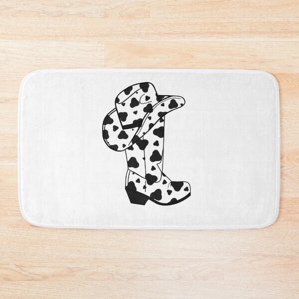 Item preview, Black Cow Spot Cowboy Boot And Hat designed and sold by Sartoris Art.