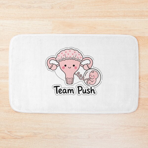 Item preview, Cute uterus team push Funny Midwife, doula & OB Nurse Gift designed and sold by myriamec.