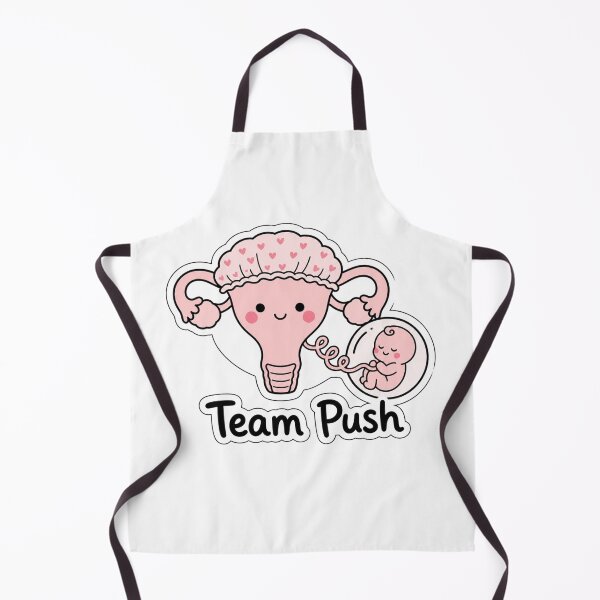 Item preview, Cute uterus team push Funny Midwife, doula & OB Nurse Gift designed and sold by myriamec.