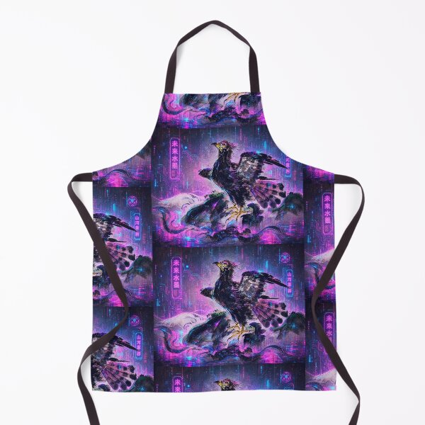 Item preview, Cyberpunk Yatagarasu | Neon Japanese Raven Spirit | Futuristic Mythical Bird designed and sold by RhymeArc.
