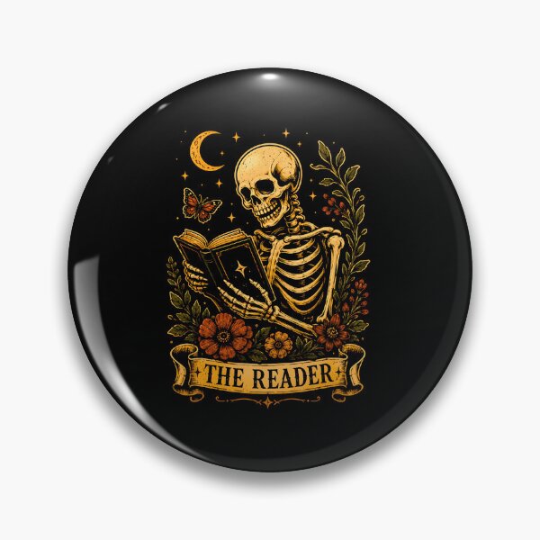 Item preview, Skeleton Reading with Black Cat Funny Halloween designed and sold by Rahamkshop.