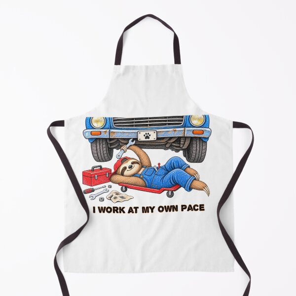Item preview, I Work at My Own Pace Sloth Mechanic – Funny Car Repair Design designed and sold by Buli89.
