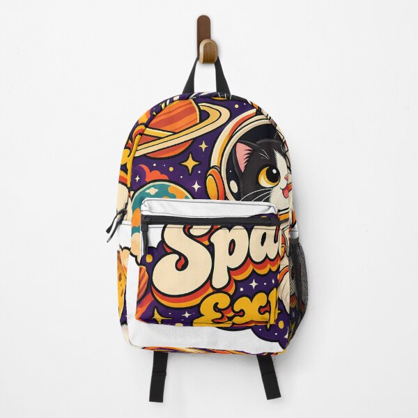 Item preview, Retro Space Cat Explorer 70s Aesthetic designed and sold by Stickers Hub HUB.