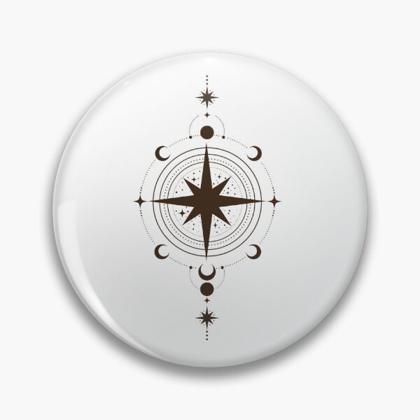 Item preview,  Celestial Compass Minimalist Mystic Star Map - Coffe designed and sold by ElineStudio.