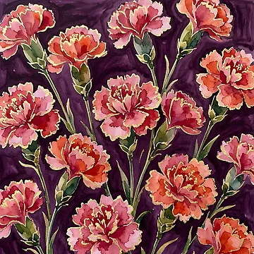 Artwork thumbnail, Carnations by GraphicsClub