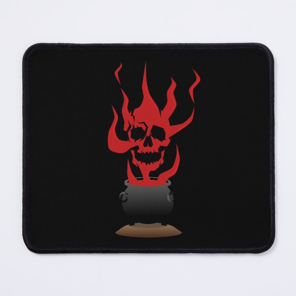 Item preview, Fiery Demon Cauldron – Dark Halloween Gothic Illustration designed and sold by Rav3nArt.