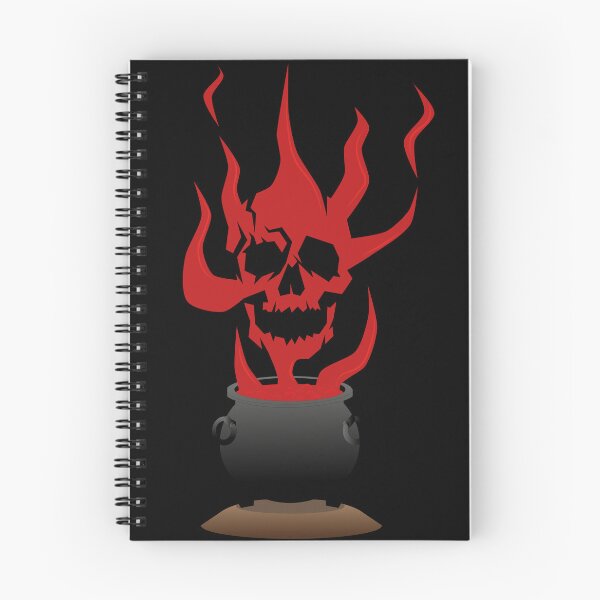 Item preview, Fiery Demon Cauldron – Dark Halloween Gothic Illustration designed and sold by Rav3nArt.