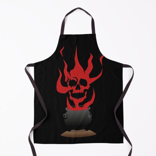 Item preview, Fiery Demon Cauldron – Dark Halloween Gothic Illustration designed and sold by Rav3nArt.