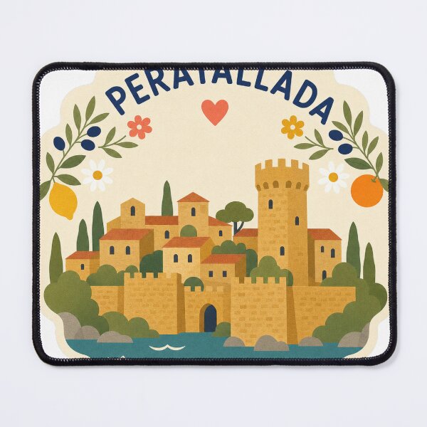 Item preview, Peratallada Spain Travel Souvenir Modern Folk Art designed and sold by VisualArtsOasis.