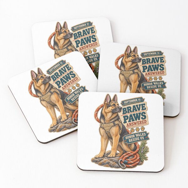 Item preview, September 11 Search and Rescue K9 – Brave Paws Answered Chenille Patch designed and sold by Jaani-T.