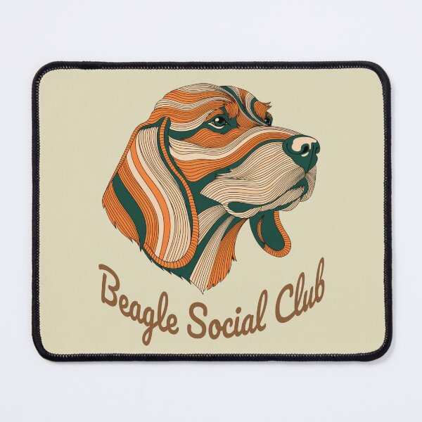 Item preview, Beagle Social Club Vintage Badge designed and sold by Kinship-Pets.