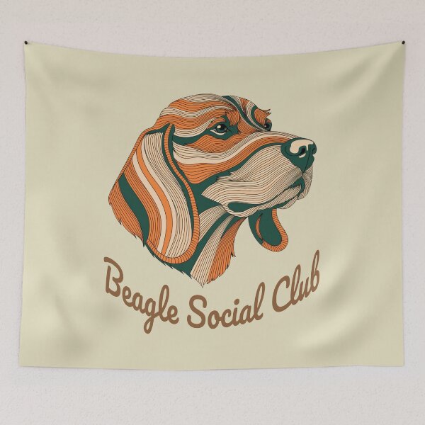 Item preview, Beagle Social Club Vintage Badge designed and sold by Kinship-Pets.