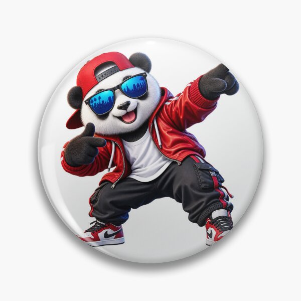 Item preview, Cool Streetwear Panda – Hip Hop Panda with Red Hoodie & Sunglasses designed and sold by mrworld000.