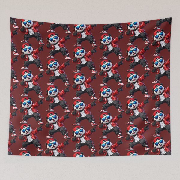 Item preview, Cool Streetwear Panda – Hip Hop Panda with Red Hoodie & Sunglasses designed and sold by mrworld000.