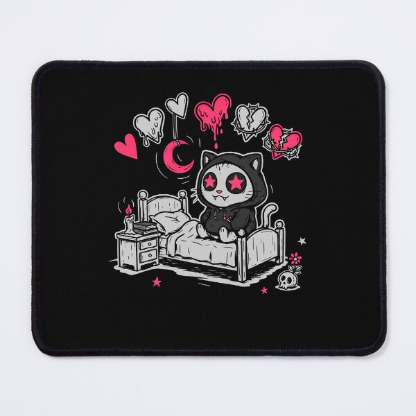 Item preview, Pink Emo Cat Scene Aesthetic Gift designed and sold by Say It With Ink.