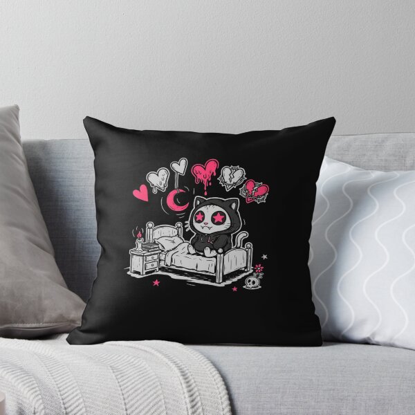 Item preview, Pink Emo Cat Scene Aesthetic Gift designed and sold by Say It With Ink.