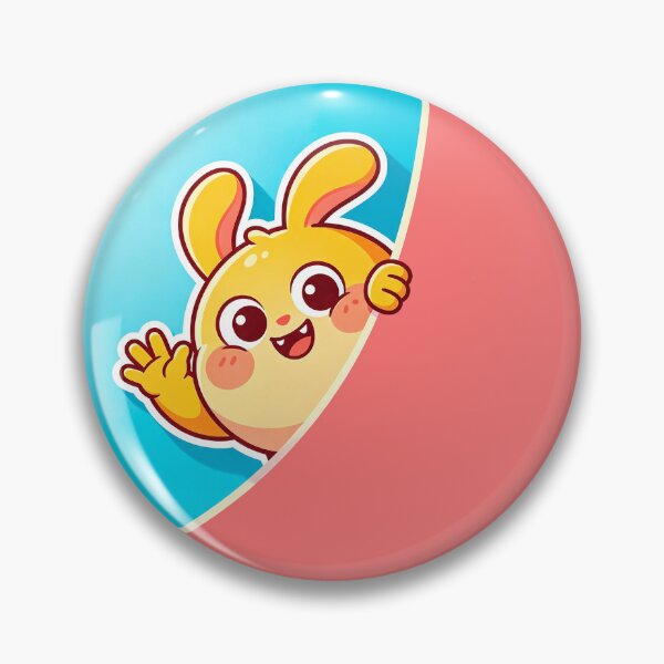 Item preview, Cute Yellow Bunny Peekaboo Waving - Kawaii Character Art designed and sold by Outlet Raloel.