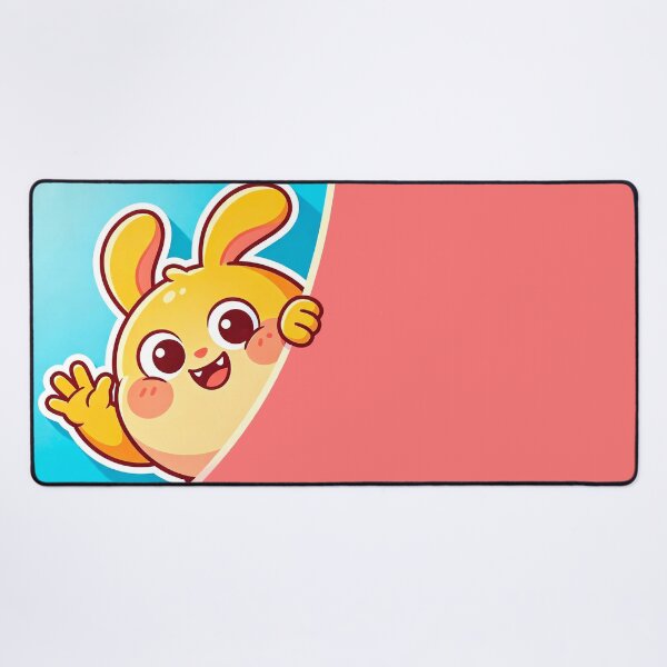 Item preview, Cute Yellow Bunny Peekaboo Waving - Kawaii Character Art designed and sold by Outlet Raloel.