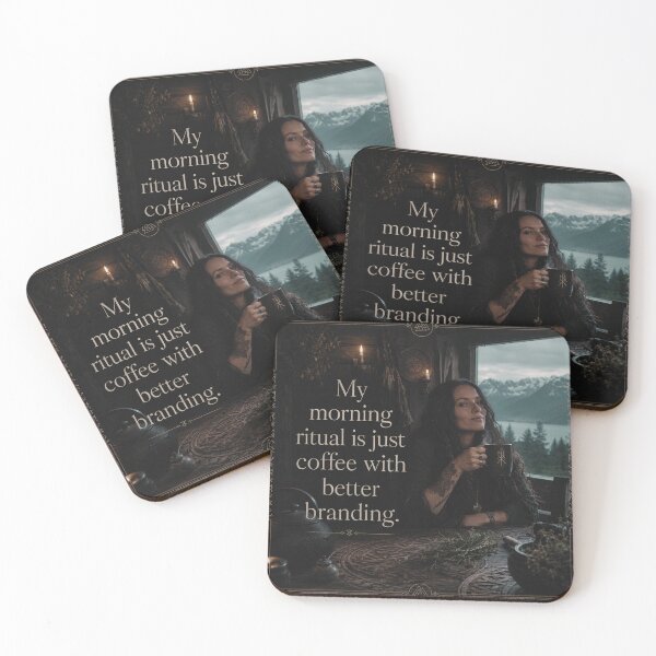 Item preview, Norwegian Witch Morning Ritual Coffee Quote designed and sold by NorwegianWitch.