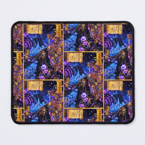 Item preview, Cyberpunk Yoshitsune & Benkei | Neon Ukiyo-e Samurai Battle Japan designed and sold by RhymeArc.