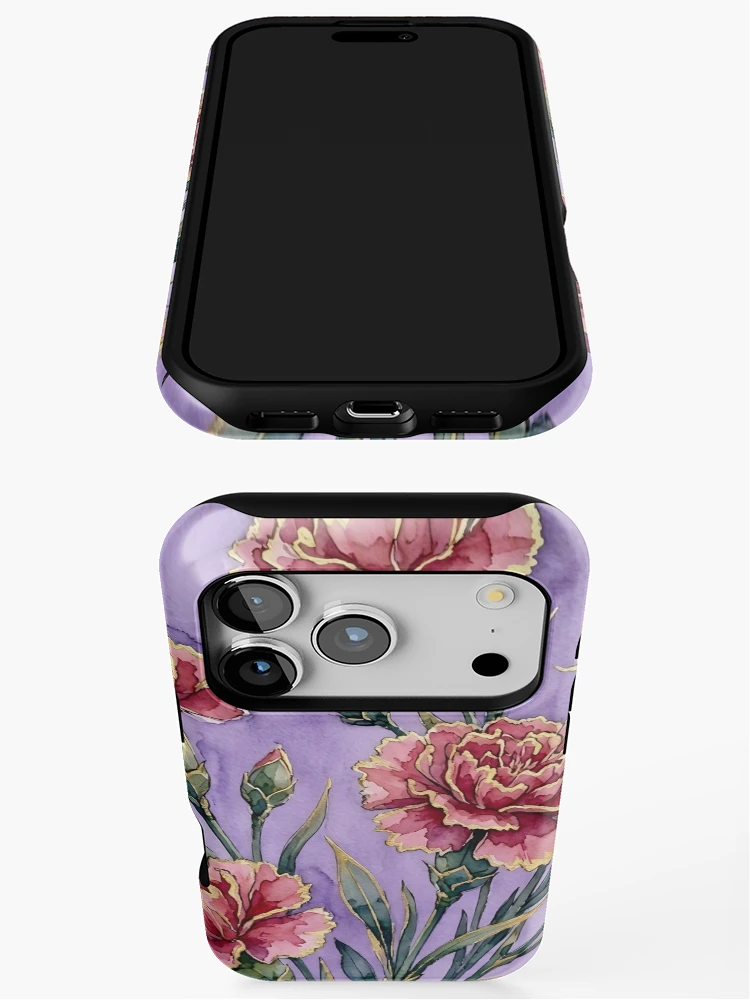 Thumbnail 3 of 4, iPhone Case, Carnations designed and sold by GraphicsClub.