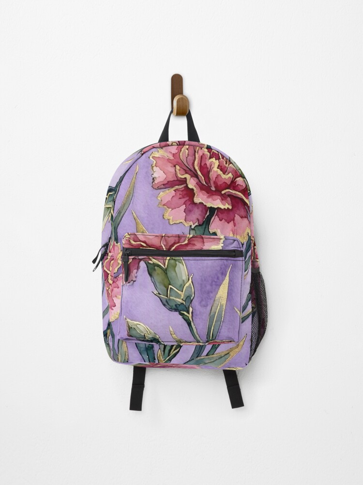Thumbnail 1 of 3, Backpack, Carnations designed and sold by GraphicsClub.