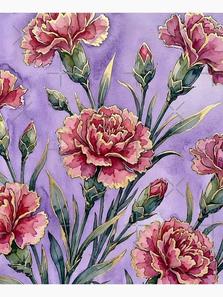 Thumbnail 6 of 6, Apron, Carnations  designed and sold by GraphicsClub.