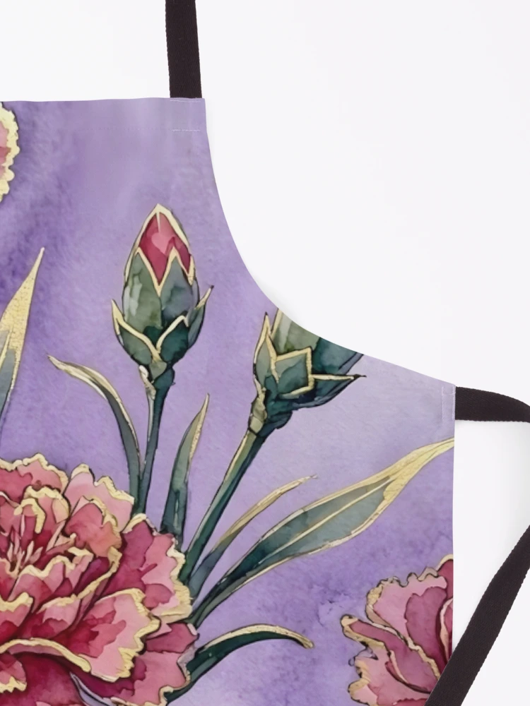 Thumbnail 3 of 6, Apron, Carnations  designed and sold by GraphicsClub.