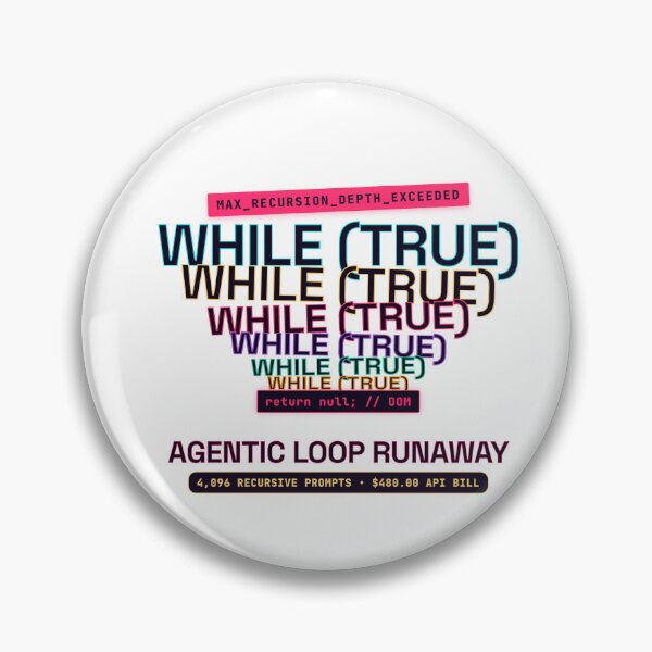 Item preview, Agentic Loop Runaway - Infinite Recursion Graphic Tee designed and sold by bigramy.