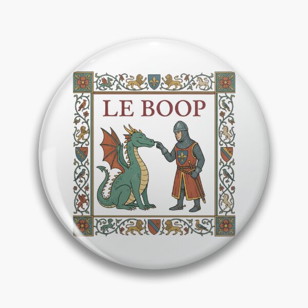 Item preview, Le Boop Medieval Knight Booping Dragon Snout Funny Fantasy Humor Tapestry designed and sold by raedattia.