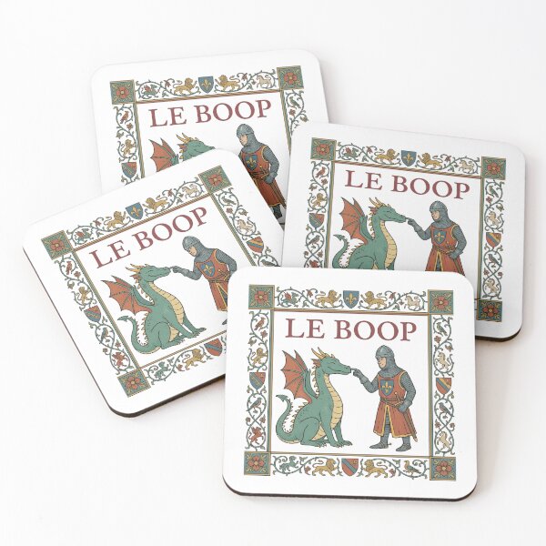 Item preview, Le Boop Medieval Knight Booping Dragon Snout Funny Fantasy Humor Tapestry designed and sold by raedattia.