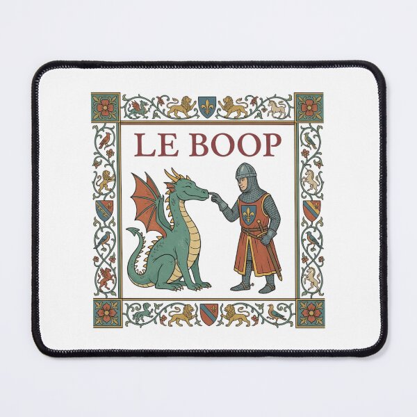 Item preview, Le Boop Medieval Knight Booping Dragon Snout Funny Fantasy Humor Tapestry designed and sold by raedattia.