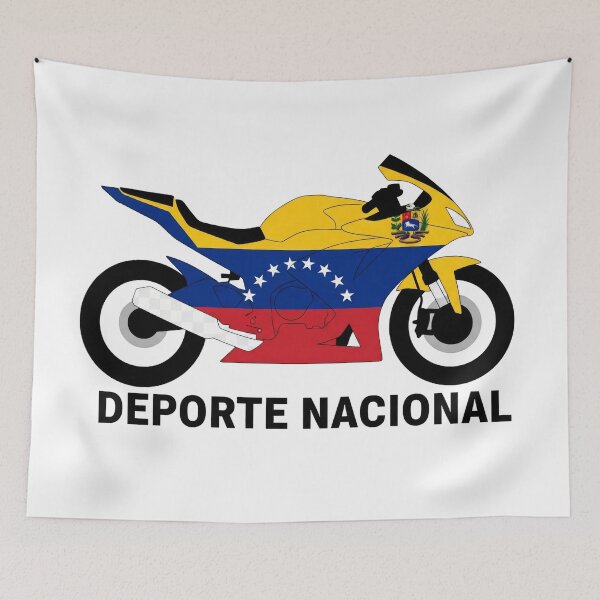 Item preview, Venezuela's National Sport: Motorcycle Flag - Urban Biker designed and sold by elglotonmusical.