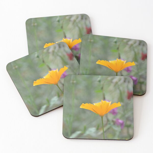 Item preview, Golden California Poppy Side Profile in Garden designed and sold by MiraNadaPrints.