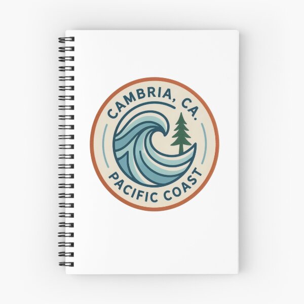 Item preview, Cambria CA Pacific Coast Ocean Wave And Pine Circle Sticker designed and sold by LittleArij.