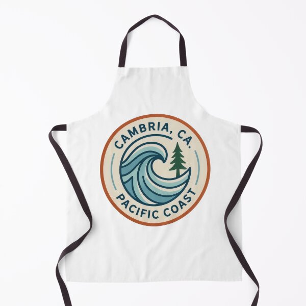 Item preview, Cambria CA Pacific Coast Ocean Wave And Pine Circle Sticker designed and sold by LittleArij.