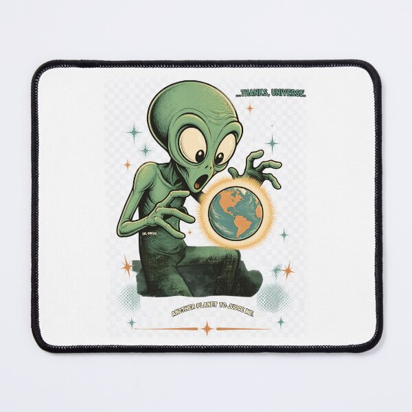 Item preview, Alien Holding Earth - Thanks, Universe Funny Alien Space Design designed and sold by LookWhatIGot.