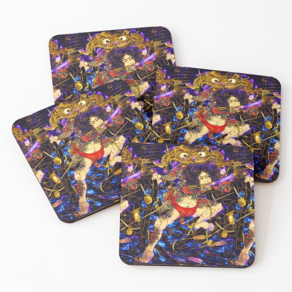 Item preview, Cyberpunk Kintaro Samurai | Neon Japanese Warrior | Futuristic Ukiyo-e Hero designed and sold by RhymeArc.
