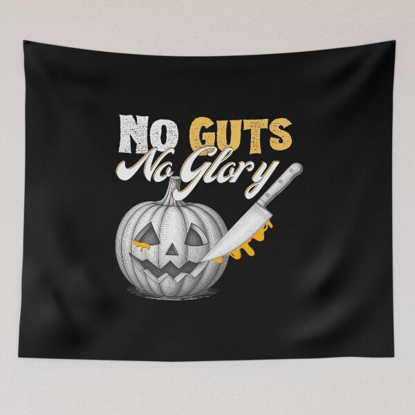 Item preview, No Guts No Glory - Funny Pumpkin Carving Halloween | Light Ink Edition designed and sold by SunandShade.