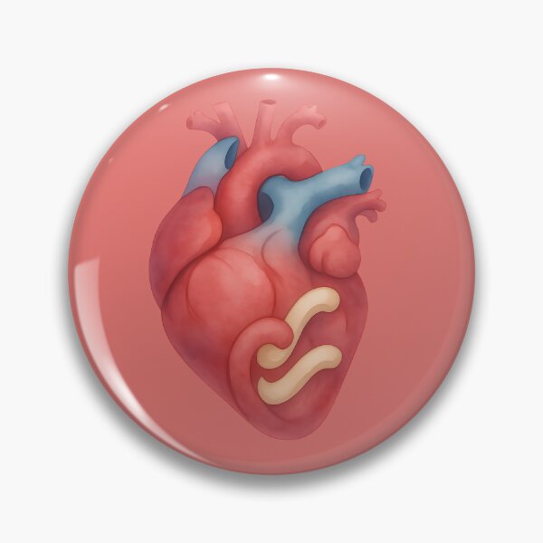 Item preview, Sleeping Orange Tabby Cat in Anatomical Heart Watercolor designed and sold by mijaczeek.