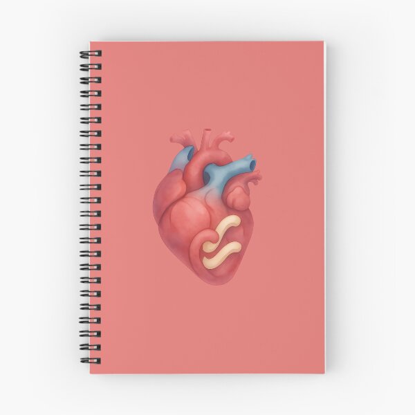 Item preview, Sleeping Orange Tabby Cat in Anatomical Heart Watercolor designed and sold by mijaczeek.