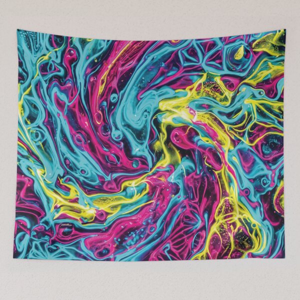Item preview, Radiant Fluid Pour Abstract Glowing Network Art designed and sold by Designial.