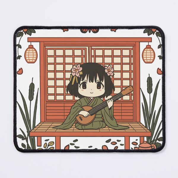 Item preview, Cute Chibi Girl Playing Traditional Instrument designed and sold by wxcert.