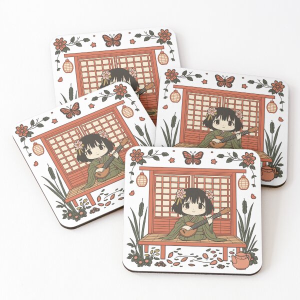 Item preview, Cute Chibi Girl Playing Traditional Instrument designed and sold by wxcert.