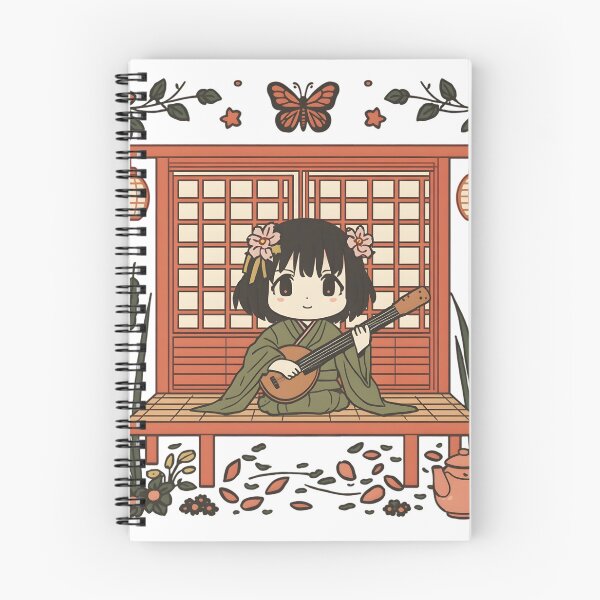Item preview, Cute Chibi Girl Playing Traditional Instrument designed and sold by wxcert.