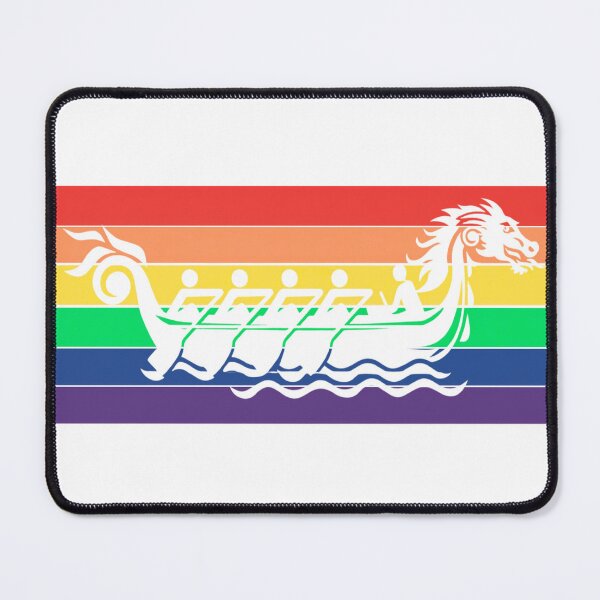 Item preview, Rainbow Flag Dragon Boat designed and sold by PADDLES UP!.