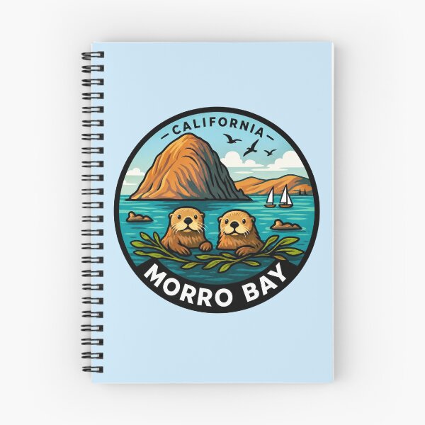 Item preview, Morro Bay, California - Sea Otters and Morro Rock designed and sold by Myra365Art.