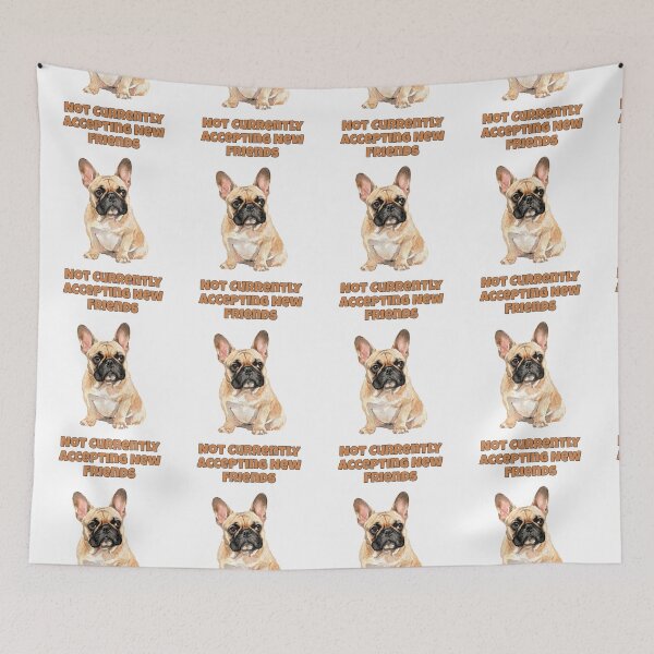 Item preview, Antisocial French Bulldog Funny Frenchie Saying designed and sold by NatureUnleashed.