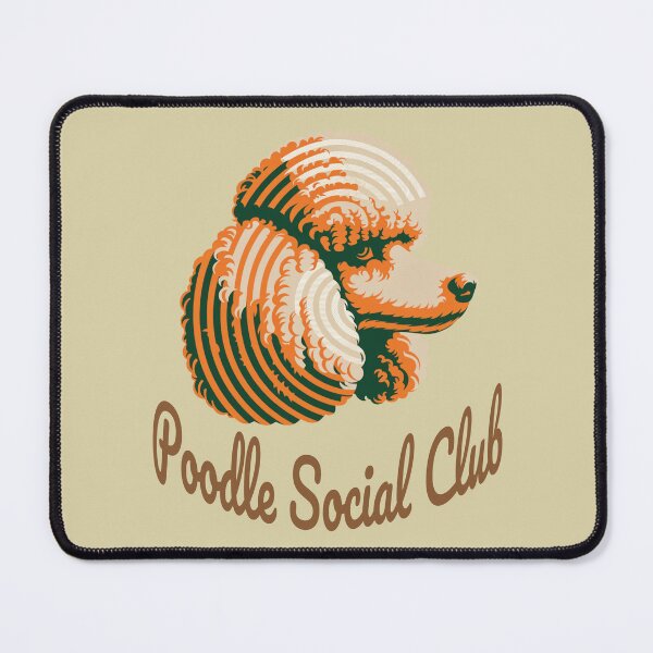 Item preview, Poodle Social Club Vintage Badge designed and sold by Kinship-Pets.