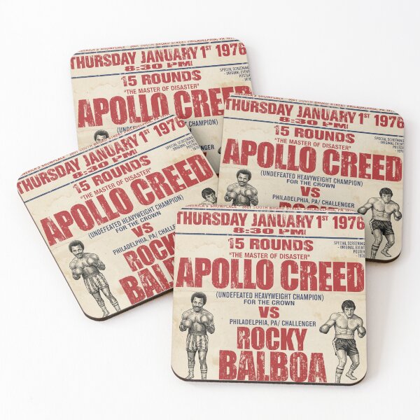 Item preview, Rocky V Apollo Creed Fight Poster Fan Art Original Custom Vintage Movie Poster Wall Tee Design designed and sold by Cool Robot Bro..